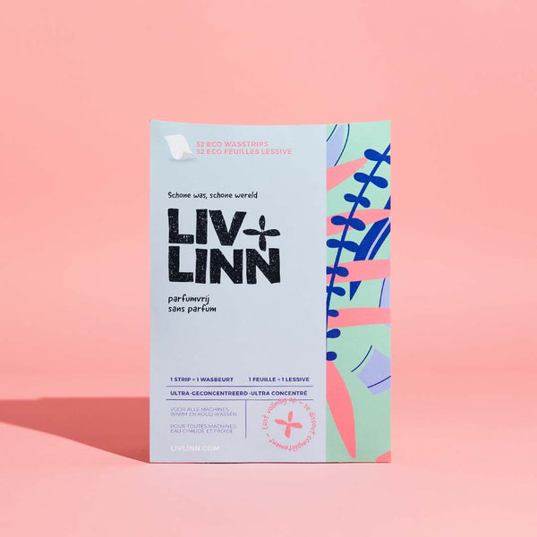 Parfumvrije wasstrips (32 wasbeurten) - LIV+LINNParfumvrije wasstrips (32 wasbeurten)